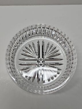 WATERFORD LISMORE CRYSTAL "HERITAGE WINE BOTTLE COASTER/ DISH" 5"